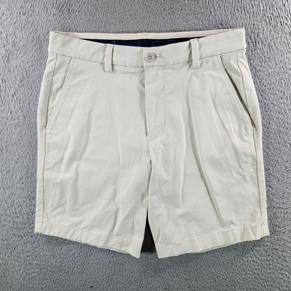 Vineyard Vines Performance Shorts Mens 28 Khaki Tan Stretch 7 Inch Inseam Chino